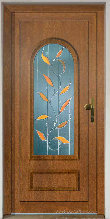 PORTE D ENTREE PVC MOULURE